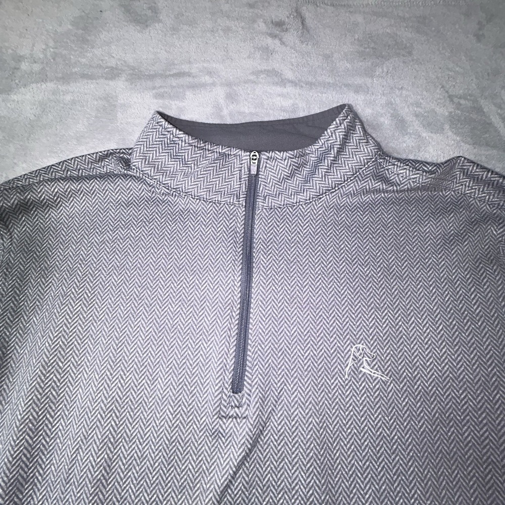 Rhoback Sweater Mens Small Gray Quarter Zip Performance Golf Pullover Athletic - Picture 4 of 9